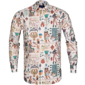 Eton Men’s Slim Fit 100% Cotton Shirt- Egyptian Pattern
